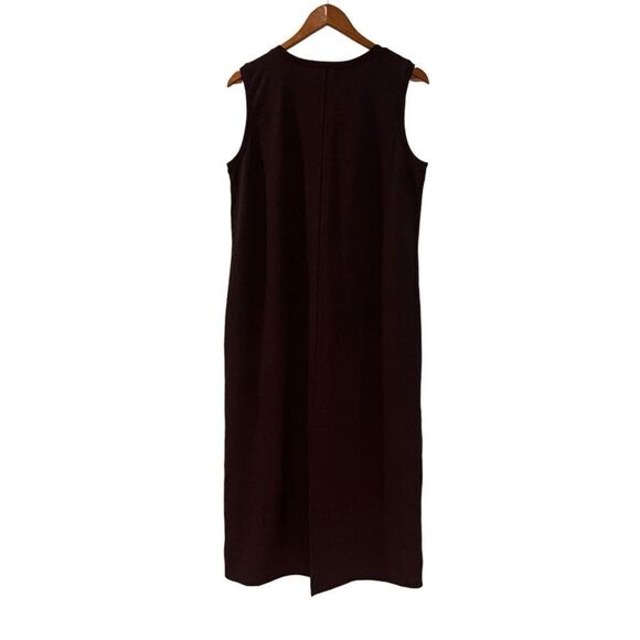 L.L. Bean deep purple v neck midi dress - Picture 8 of 9